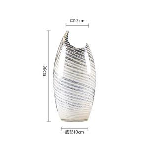 Modern <b>Glass</b> Tabletop Vase with Light Luxury Design for Home Decoration - Product Image 5