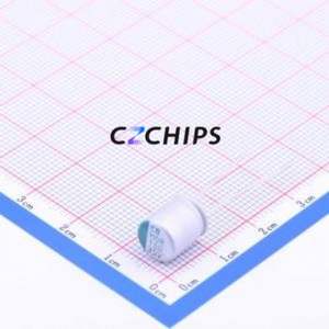 Condensateur électrolytique hybride solide-liquide en aluminium HBR151M1VBK-0810, traversant, D8xL10mm 150uF 20% 35V 2.3A-100kHz - Product Image 1