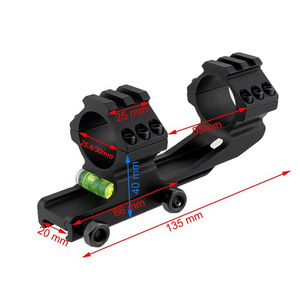 Wholesale CNC Machined Aluminum Alloy 25.4/30mm Integrated Scope Mount with Level Gauge Outdoor Shooting Gear Precision Mounting - Product Image 1