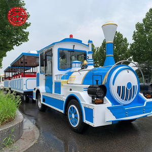 Trenes Eléctricos de Fibra de Vidrio sin Rieles para Niños, Trenes de Atracción para Parques de Diversiones, Precio de Trenes Eléctricos de Lujo sin Rieles para Niños - Product Image 4