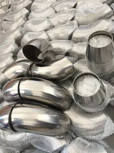 Stainless Pipe Bends Custom 304/306/316 Stainless Steel Titanium Aluminum Mandrel Bends 1-6" Inch From Factory Titanium Elbow Pipes