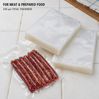 Sac de conservation sous vide 7 couches coextrudées PA PE Nylon Lisse Brillant 240 microns avec encoche de déchirement Résistant à la chaleur Robuste OEM Sûr Supermarché