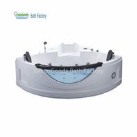 Douche d'angle en acrylique de luxe pour la maison, baignoire pour 2 personnes, jets de bain, spa, massage, baignoire à remous