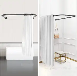 Good Quality Factory Directly Wholesale Modern Bathroom U Shape Aluminum Shower Curtain Rod