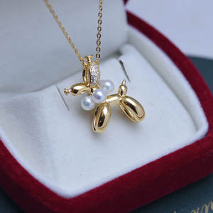 Collar con Colgante de Cesta de Flores Pequeña con Incrustaciones de Circonita, Plata de Ley S925, Perla de Agua Dulce de 4-5 mm, Luz Intensa, a la Moda - Product Image 2