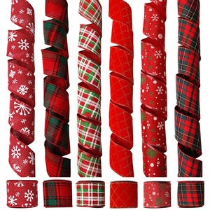 Ruy Băng MSD Tùy Chỉnh Kỳ Nghỉ Có Dây Vải Bố Ruy Băng 2.5 Inch Bán Buôn Quà Tặng Giáng Sinh Nhà Máy Ruy Băng - Product Image 5