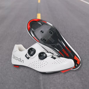 HBG 1291 Outdoor vera pelle in fibra di carbonio <span class=keywords><strong>scarpe</strong></span> da <span class=keywords><strong>ciclismo</strong></span> da <span class=keywords><strong>strada</strong></span> bici da uomo <span class=keywords><strong>scarpe</strong></span> da bicicletta - Product Image 4