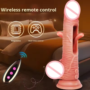 <b>Remote</b> <b>Control</b> Thrusting Dildo <b>Vibrator</b> Soft Silicone Waterproof Sex Toy for Women and Men - Product Image 4