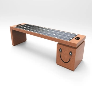 Banc intelligent solaire avec WiFi et Bluetooth, recharge, design moderne, acier inoxydable pour parc, salle de sport, <span class=keywords><strong>centre</strong></span> <span class=keywords><strong>commercial</strong></span> et entrée - Product Image 1