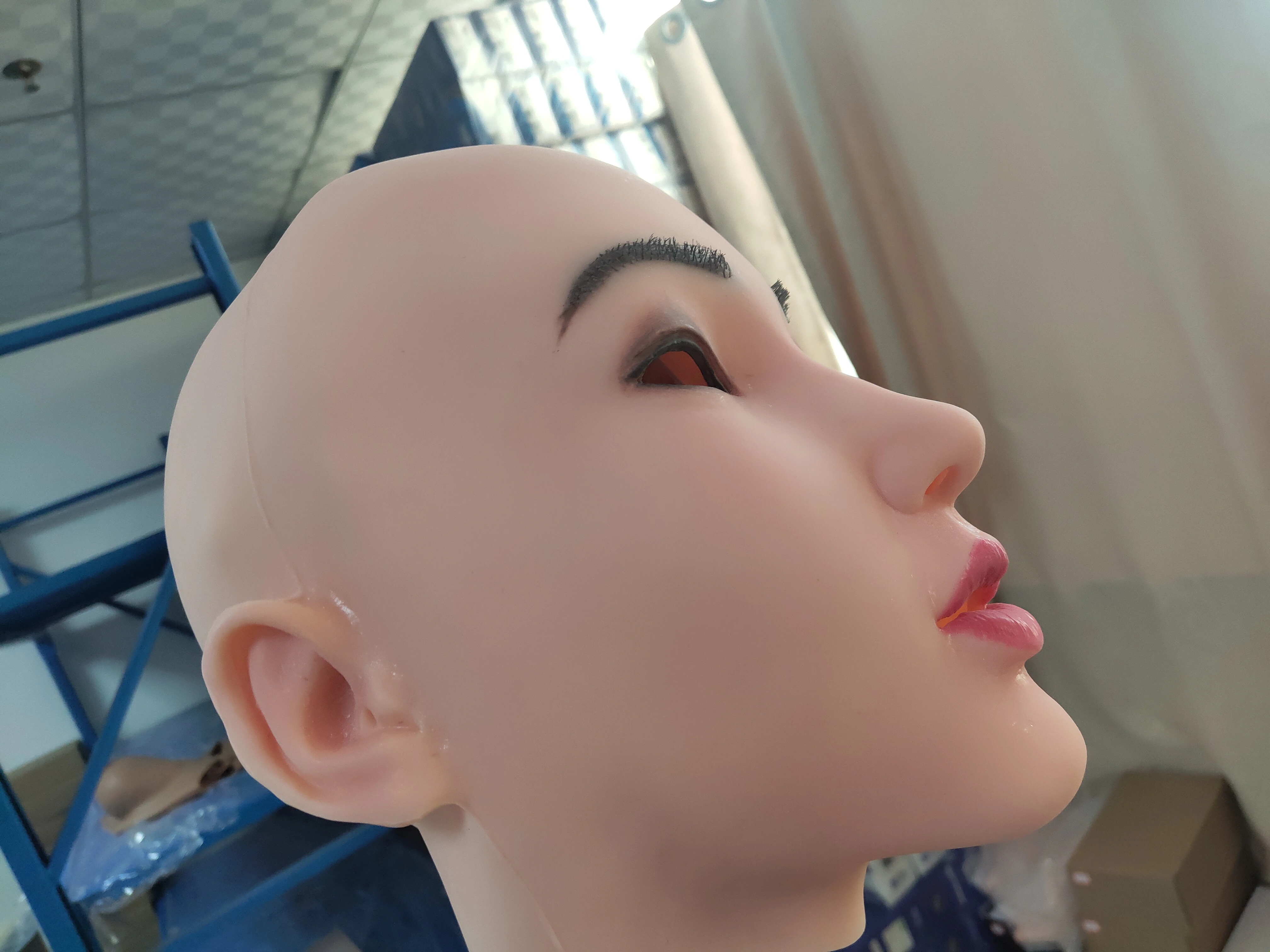 urchoice现实女性伪装头部面具硅胶面具男性到女性的交叉换药cosplay