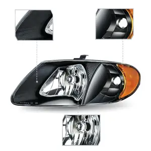 4857701AC 4857700AC CH2502129 CH2503129 Aksesori lampu depan Led mobil 2001-2007 GRAND CARAVAN TOWN & COUNTRY untuk Dodge