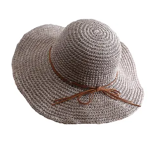 Cappello da sole estivo da donna cappello da sole a tesa larga a tesa larga cappello di paglia a prova di ultravioletti