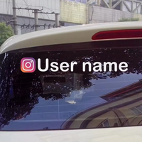 Facebook Instagram logosu, Adınız, Twitter, YouTube, Snapchat, Twitch için Özel Futbol WEB SİTİ, Pencere Çıkartması, Araba Transfer Çıkartması