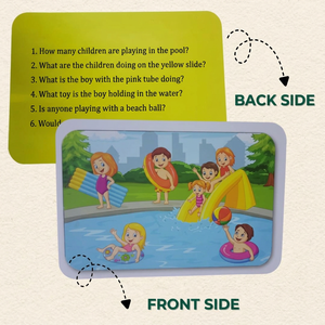 Tarjetas de Descripción de Imágenes Nivel 1, Tarjetas de Aprendizaje Temprano en Inglés, Juego de Actividades Visuales para Niños - Product Image 4