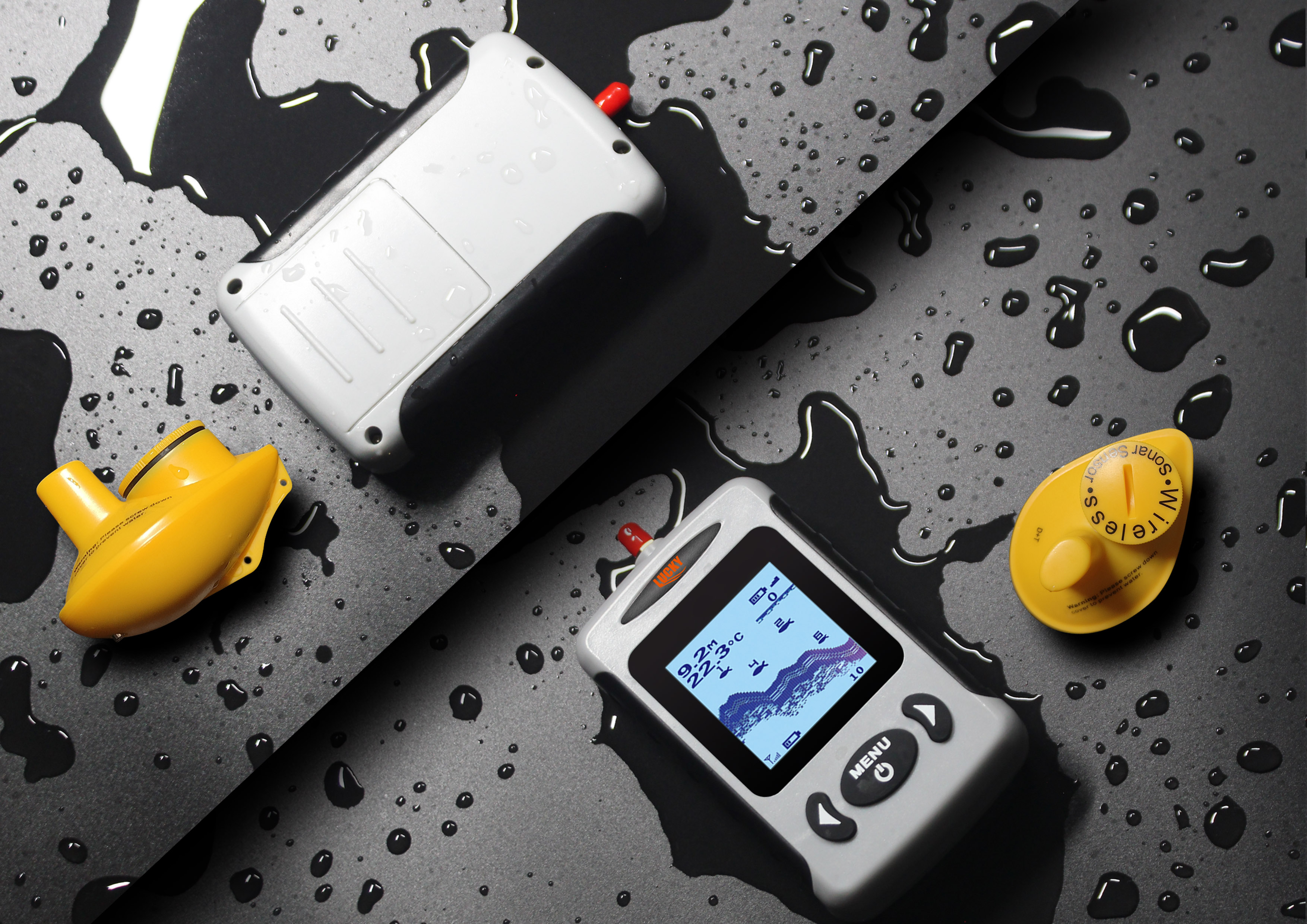 幸运ff718-w无线便携式探鱼仪传感器热卖彩色探鱼仪声纳户外运动