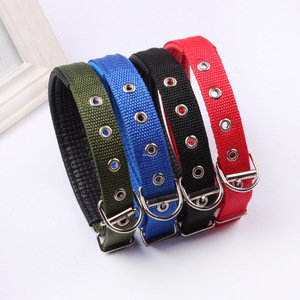 Colliers en mousse de nylon rayé à motif solide pour chiens et chats rembourrés avec des décorations de ruban 5 tailles en stock par le fabricant - Product Image 4