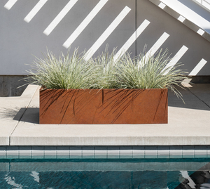 Grandes jardinières décoratives pour patio, pots à fleurs en acier corten durables pour l'extérieur - Product Image 6