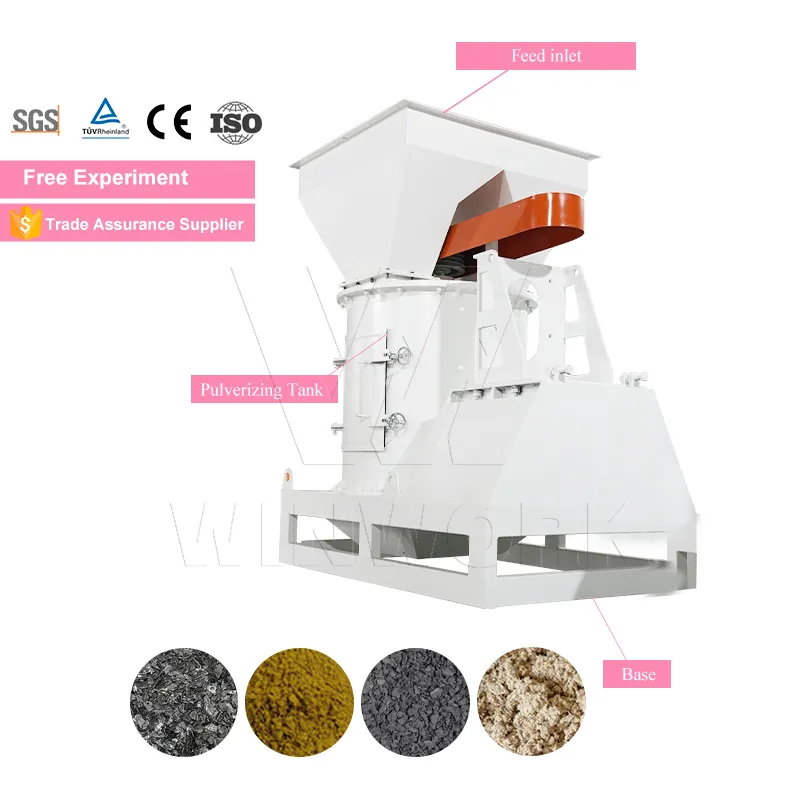 Winwork 9-12 T/h Mini Rock Crusher Blad Crusher Machine Verticale Meststof Crusher