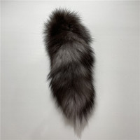Vente en gros de vraie queue de renard 35-45cm queue de renard moelleuse queue de fourrure d'animal pour accessoires de décoration