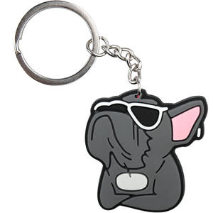 Venta al por mayor artículo promocional PVC suave lindo Anime encantador <span class=keywords><strong>Shar</strong></span> <span class=keywords><strong>Pei</strong></span> 2D llavero logotipo personalizado llaveros de goma populares - Product Image 3