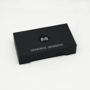 Tùy Chỉnh Sang Trọng Lá Dập Bìa 2 Side Mở Hộp Nam Châm Lật Cứng Nhắc Hộp Quà Tặng Kinh Doanh Màu Đen Thẻ Bao Bì Hộp - Product Image 3