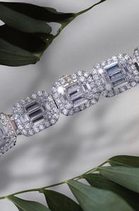 925 Sterling <b>Silver</b> Moissanite Link <b>Bracelet</b> Tennis <b>Charm</b> Hip Hop Fashion Jewelry Luxury Designer Street Style - Product Image 5
