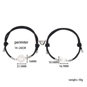 2Pc/Set Couple Horse Matched <b>Bracelet</b> Adjustable Milan <b>Rope</b> Stainless Steel Magnetic Charms <b>Bracelets</b> for Men and Women Jewelry - Product Image 6