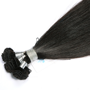 K.SWIGS Cuticle Aligned 1B Straight Virgin Human Hair Extensions Invisible Weft No <b>Tangle</b> For Salon Hair Styling Hand Tied Wef - Product Image 1