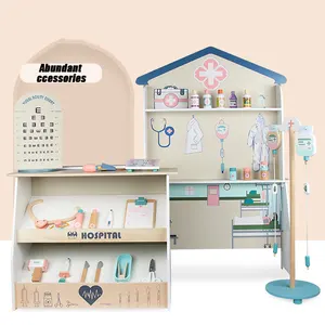 Gut gestaltete Promotion-Kombination Medizinisches Spielzeug für Kinder Baby Holz spiel Pretend Education Doctor Toy Set
