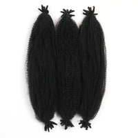 Cheveux synthétiques en vrac pour tresses afro bouclées naturelles, tresses torsadées, trame unique