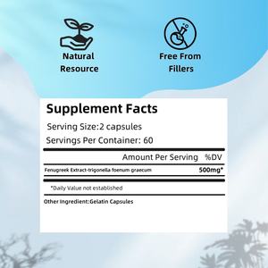 Natuurlijke Kruiden Fenegriek Zaden Extract <span class=keywords><strong>Capsules</strong></span> Biologische Fenegriek Capsule Voor Mannen Vrouwen - Product Image 3