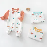 100% Baumwolle gestrickt Neugeborenen Baby Body süß mit Knopf Kleidung Stram pler Overall mit Gentleman