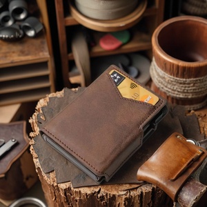 For Boshiho <b>RFID</b> <b>Blocking</b> Slim <b>Wallet</b> Elastic Band Money Clip Zipper Coin Pocket Magnet Expandable Card Case Lining Material - Product Image 1