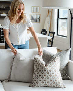 Hint el yapımı yeni tasarım çiçek bej renk el bloğu baskı yastık kılıfı pamuklu kanepe kapak yatak minder örtüsü - Product Image 4