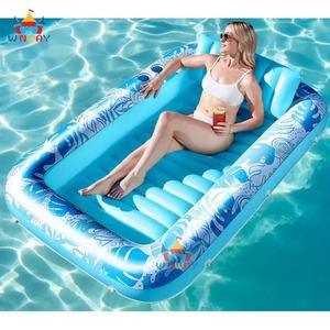 Siège flottant gonflable multifonctionnel pour sports nautiques, siège de natation d'été portable et pliable - Product Image 2