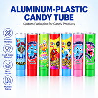 Tube d'emballage alimentaire imprimé couleur personnalisé pour confiture, motif lumineux, promotion de marque