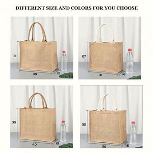 Custom Logo Eco- Friendly Reusable Preserve Tote Bags Promotional Gifts Recycled Cotton Shopping Jute Tote Bag for Wedding - Product Image 3