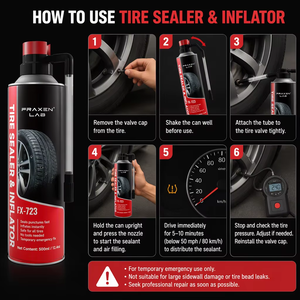 Spray Riparatore d'Emergenza <span class=keywords><strong>per</strong></span> Forature, Sigillante <span class=keywords><strong>per</strong></span> Pneumatici in Aerosol Senza Attrezzi, Adatto al Bagagliaio dell'Auto, Vendita all'Ingrosso - Product Image 2