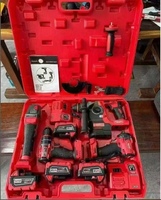 Ensemble d'outils électriques : marteau, meuleuse d'angle, clé à chocs - Batterie lithium 21V, moteur sans balais, usage industriel/DIY