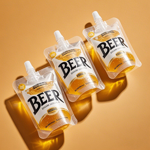 Bolsas de plástico transparente para llevar cerveza artesanal bolsas de embalaje líquido bolsas para beber al aire libre - Product Image 1