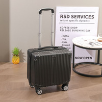 Valise de voyage personnalisable en ABS beige de 18 pouces avec roulette et serrure d'embarquement pour bagages de cabine unisexe