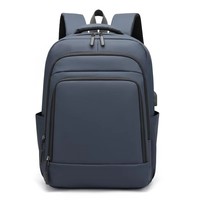 Sac à dos unisexe en jean, style streetwear, imperméable, avec fermeture éclair, en polyester léger, grande capacité 36-55L, pour étudiants