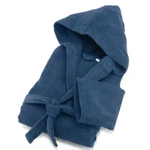 Peignoir à capuche en coton, merchandising personnalisé - Product Image 1