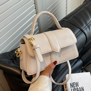 <span class=keywords><strong>Sac</strong></span> bandoulière polyvalent pour femme en cuir PU, design de niche, carré horizontal, avec fermeture éclair, imperméable et durable - Product Image 2