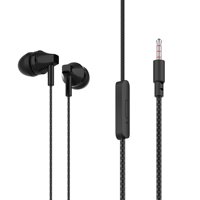 Smartlike MT-AU04 Earphone Berkabel 3.5Mm dengan Mikrofon Kabel Elastisitas Tinggi Mikrofon Bawaan Driver 10Mm untuk Ponsel Tablet Laptop