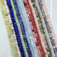 Perles en pierre naturelle facettées personnalisées, perles en cristal, améthyste, quartz rose, lapis-lazuli, agate rouge, perles en vrac pour la fabrication de bijoux