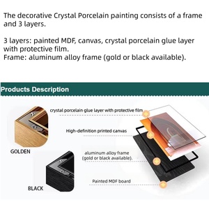 Nouvelle collection 2026 : <span class=keywords><strong>Triptyque</strong></span> mural en film cristallin style crème, art moderne minimaliste avec cadre en alliage d'aluminium, décoration murale pour canapé (nature morte) - Product Image 5