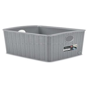 Cestino <b>plastica</b> High (36x29x13cm) ELEGANCE Grigio pietra 31003 - Product Image 1