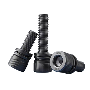 12.9 Grade 3-combination hexagon socket head <b>cap</b> <b>bolt</b> with flat pad spring pad 3-in-1 combination screw Anti-corrosion design - Product Image 1