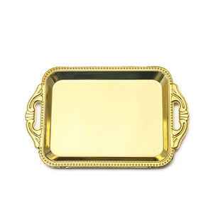Mini <strong>Plastic</strong> Gold Candy Display <strong>Tray</strong> Favors square Gifts Wedding Party Decoration Gold Chocolate <strong>Tray</strong> Box - Product Image 6